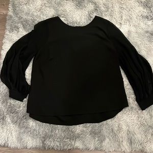 Lane Bryant black long sleeve blouse